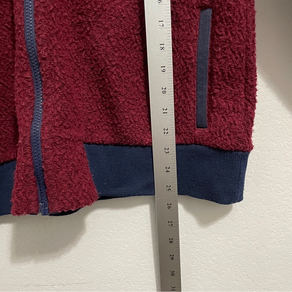 Patagonia Woolyester Fleece Jacket Full Zip Oxide Red Blue Womens Large L - Picture 12 of 16